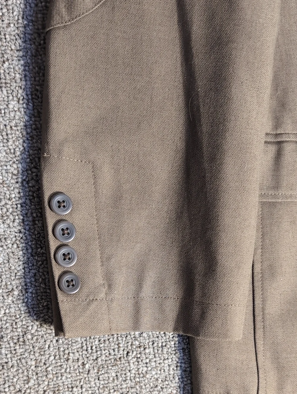 L.L. Bean Canvas Sport Coat Size 44 Short In Earth Brown Cotton - Elbow Pads